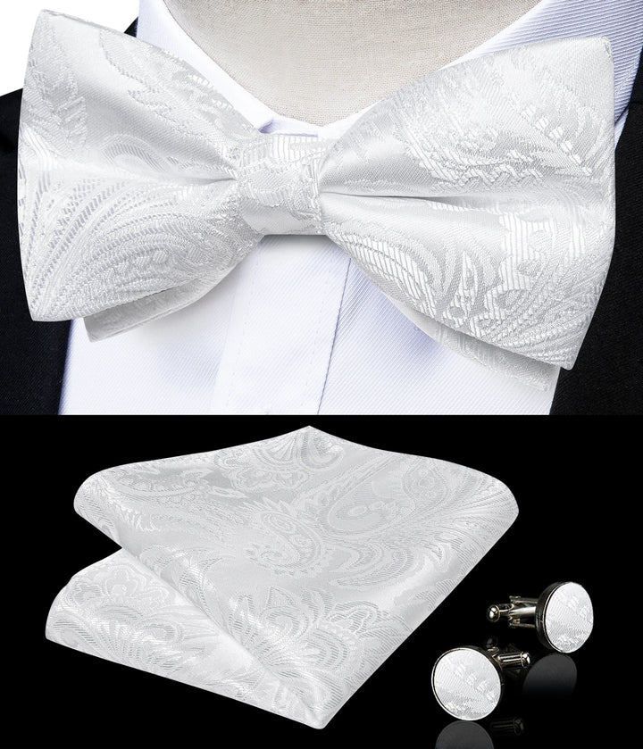 Men’s Pre-tied Bow Tie Set – Wedding & Groom Accessories