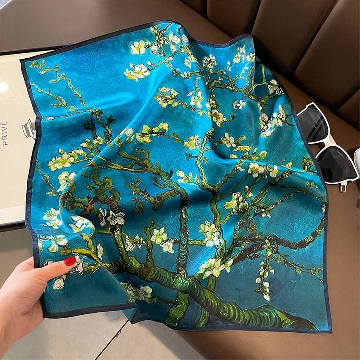 Mulberry Silk Square Scarf – Luxury Bandana & Headwrap for Women