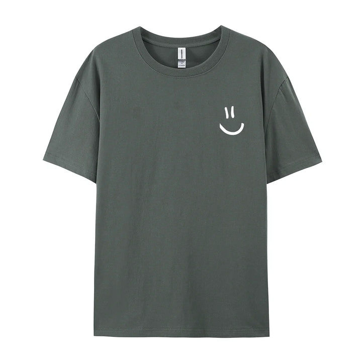 Minimalist Smile Tee – Street Style Summer Top