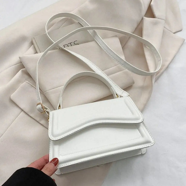 Women’s PU Leather Crossbody Bag – Solid Color Shoulder Tote & Messenger Purse