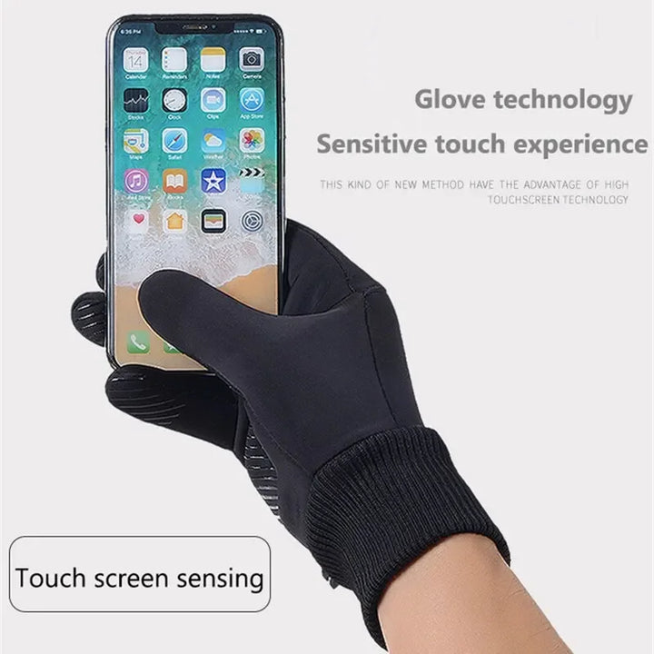 Gloves Waterproof Windproof Cold Resistant Warm Gloves Full finger gloves winter padded Touch Screen Outdoor Riding Gloves