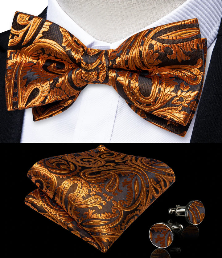 Men’s Pre-tied Bow Tie Set – Wedding & Groom Accessories