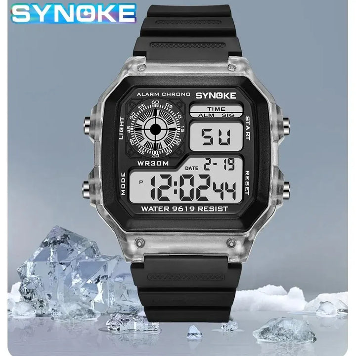 SYNOKE™ – Multifunction Digital Wristwatch with Seven Lights