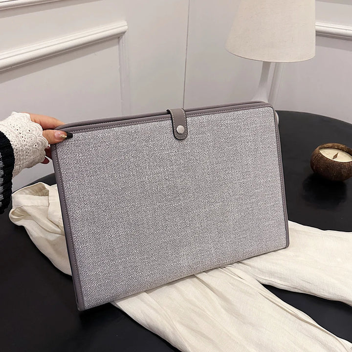 Women's Clutches Canvas Handbags High Capacity Briefcase