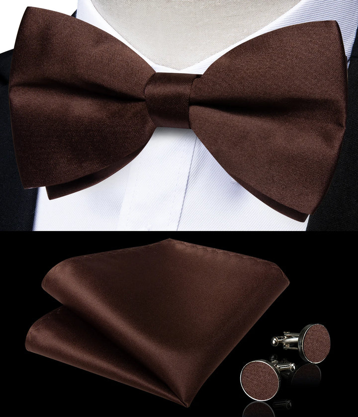 Men’s Pre-tied Bow Tie Set – Wedding & Groom Accessories