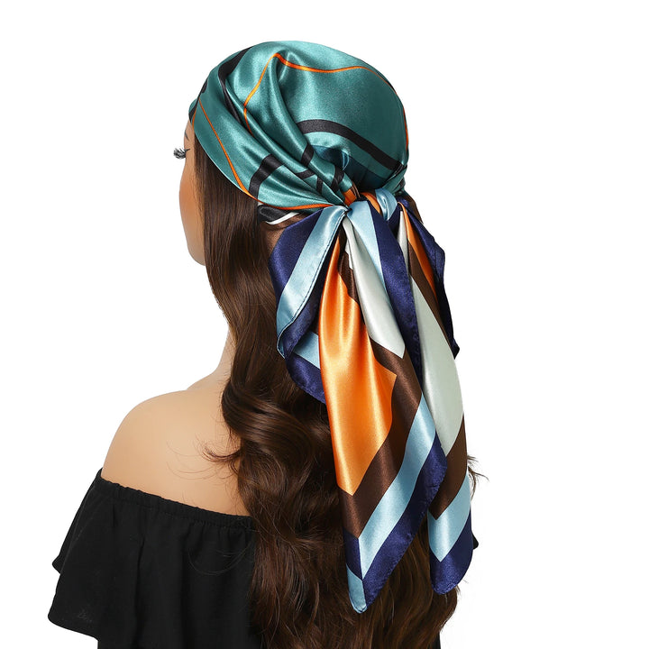 90×90cm Twill Scarf – Printed Silk Bandana for Women & Office Looks