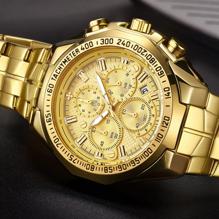 Gold Chronograph Watch – WWOOR Luxury Wristwatch for Men