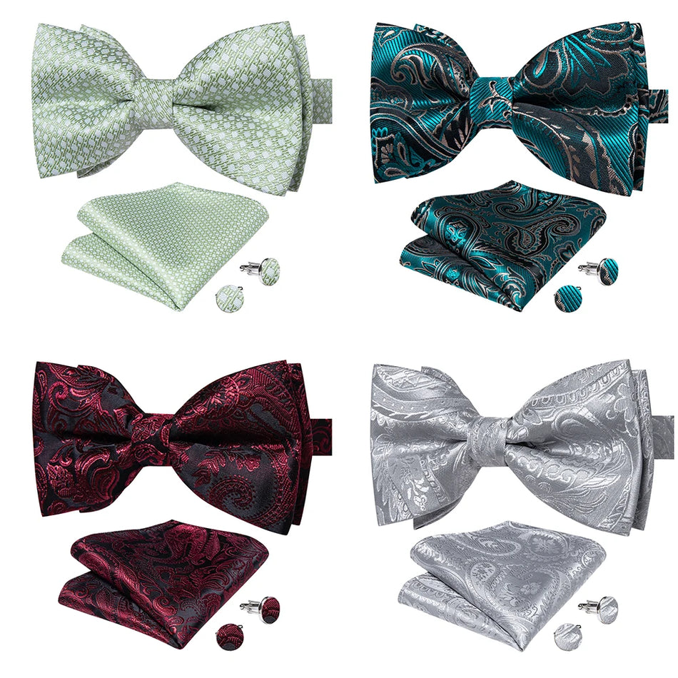 Men’s Pre-Tied Bow Tie Set