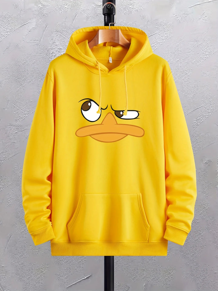 Cartoon Duck Graphic Hoodie