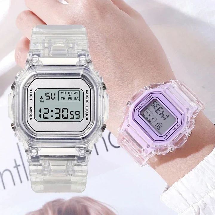 Transparent LED Sports Watch