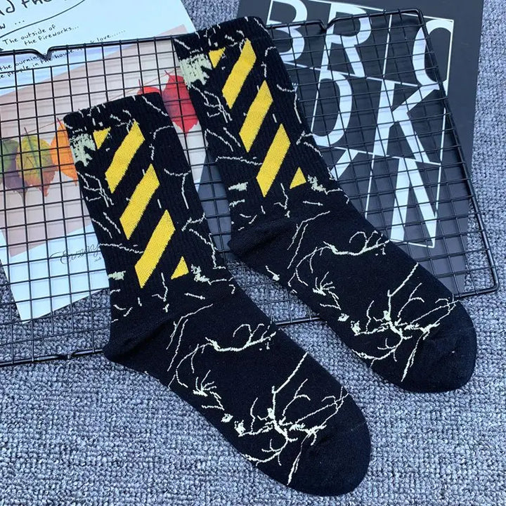 Men's Socks Spring Summer Breathables United States Street Skateboarding Hip Hop Fashion Socks Solid Color Thin Socks Wholesales