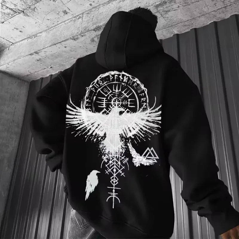 Viking Totem Eagle Hoodie