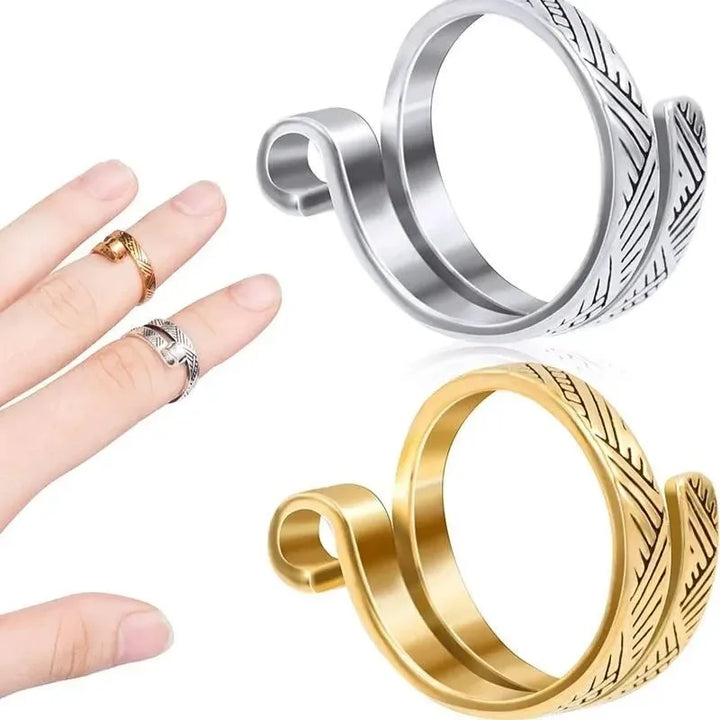 Adjustable Metal Crochet Loop Rings (2pcs)