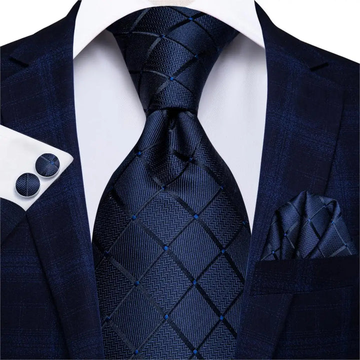 Hi-Tie 8.5cm Business Black Solid Paisley 100% Silk Men's Tie Neck Strip Ties for Men Formal Luxury Wedding Neckties Gravatas