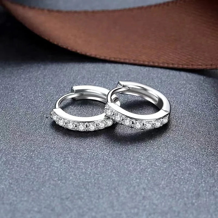 LuxeCircle™ – Real Silver Crystal Earrings for Weddings & Engagements