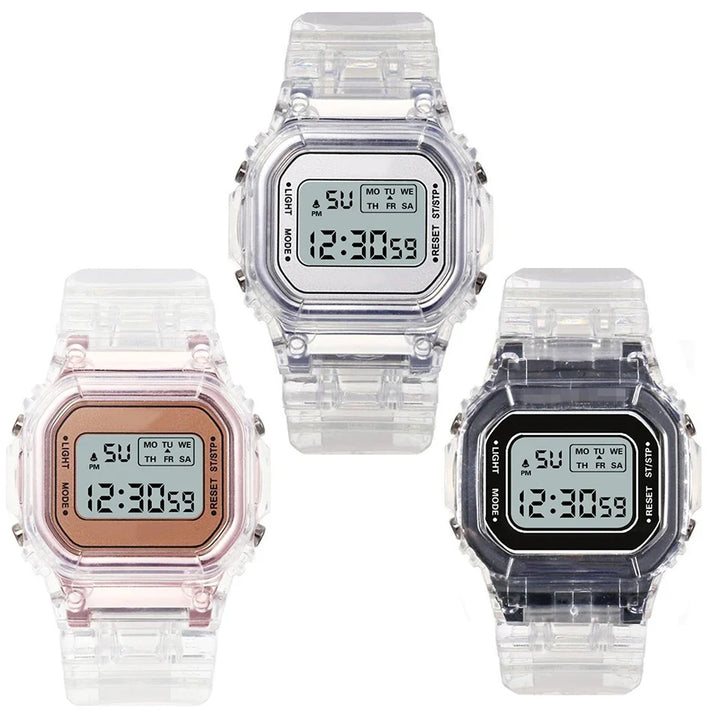 Transparent LED Sports Watch