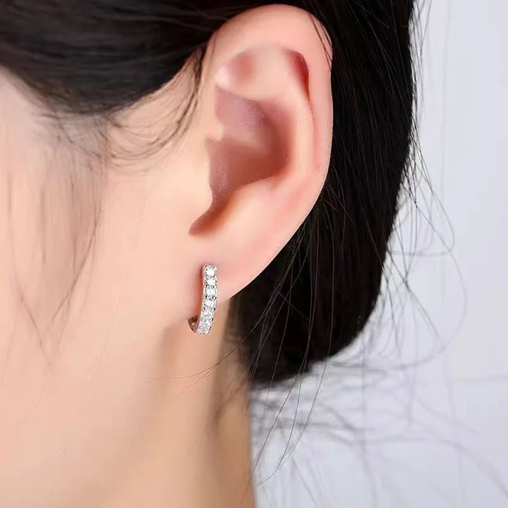 LuxeCircle™ – Real Silver Crystal Earrings for Weddings & Engagements