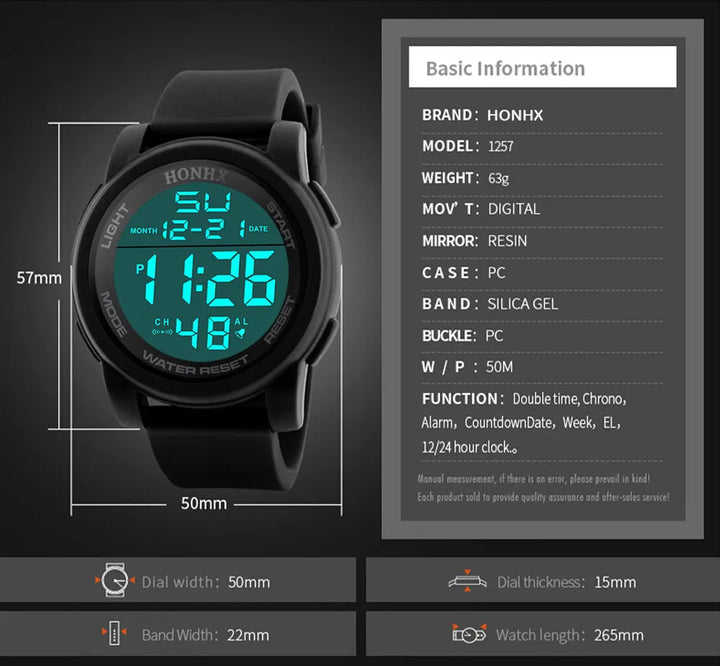 Digital Fusion Watch – Stylish 2024 Analog-LED Timepiece for All