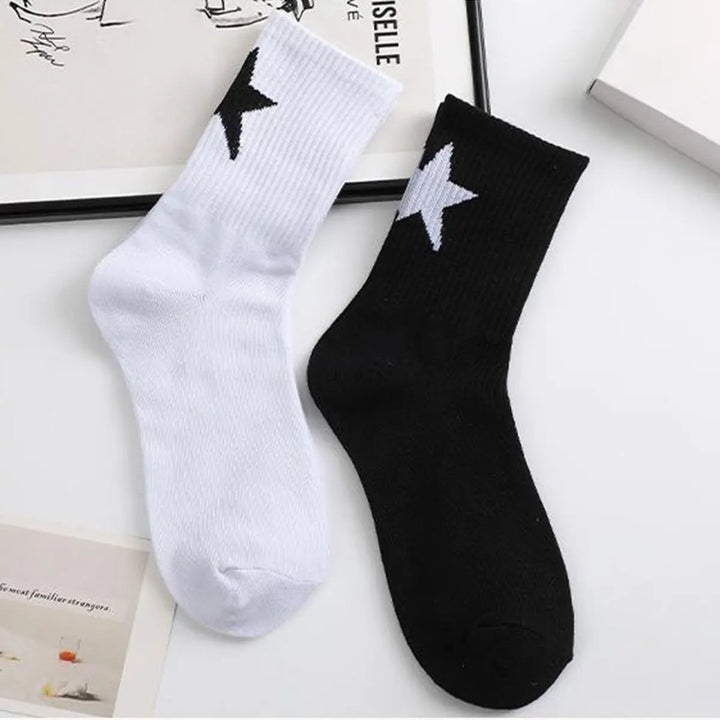 2 Pairs Men’s Socks – Black & White, Soft, Comfy, Everyday Wear.