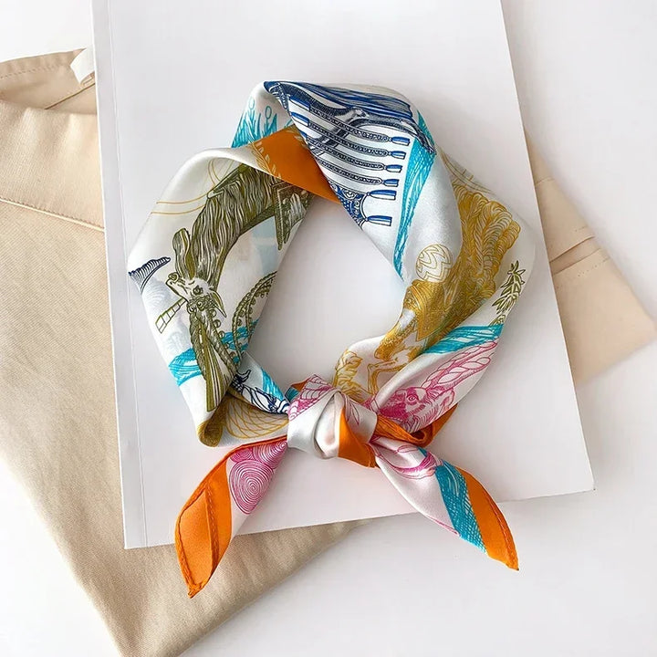 Mulberry Silk Square Scarf – Luxury Bandana & Headwrap for Women