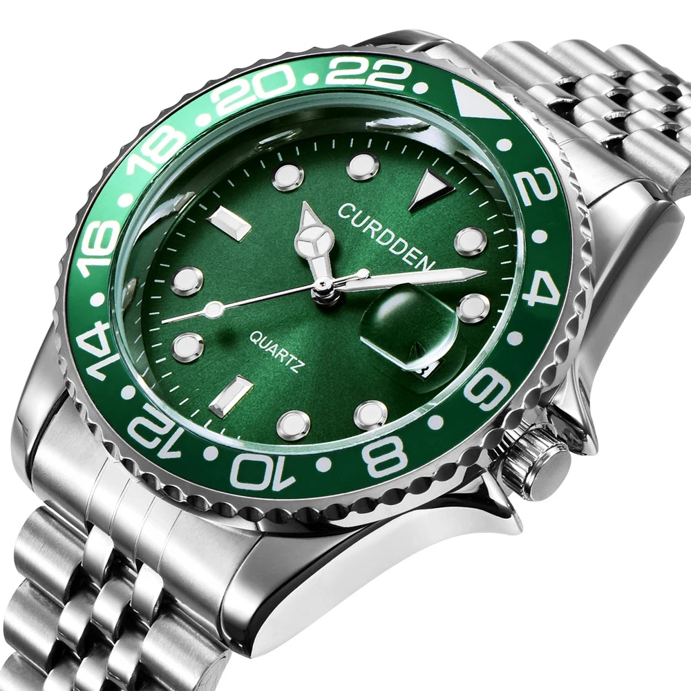 Stainless Steel Band Quartz Watch for Men