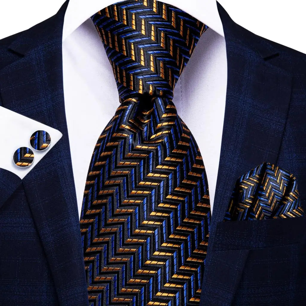 Hi-Tie 8.5cm Business Black Solid Paisley 100% Silk Men's Tie Neck Strip Ties for Men Formal Luxury Wedding Neckties Gravatas