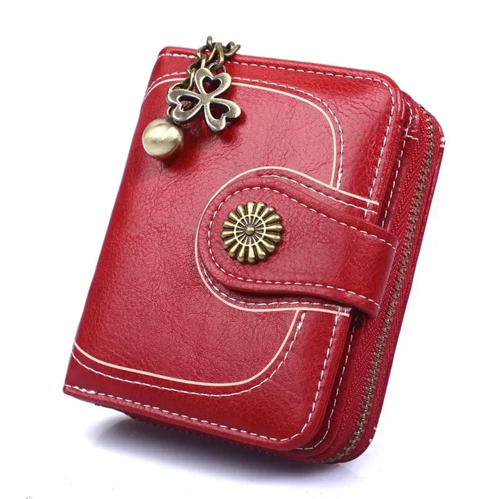 Short Hasp Wallet – PU Leather Coin Purse & Card Holder for Women