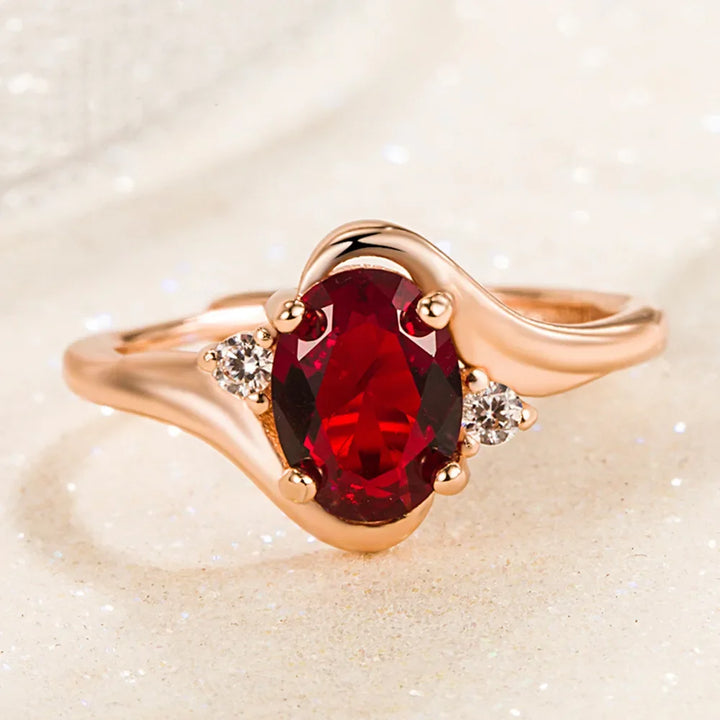 CrimsonVow™ – Classic Adjustable Engagement Ring