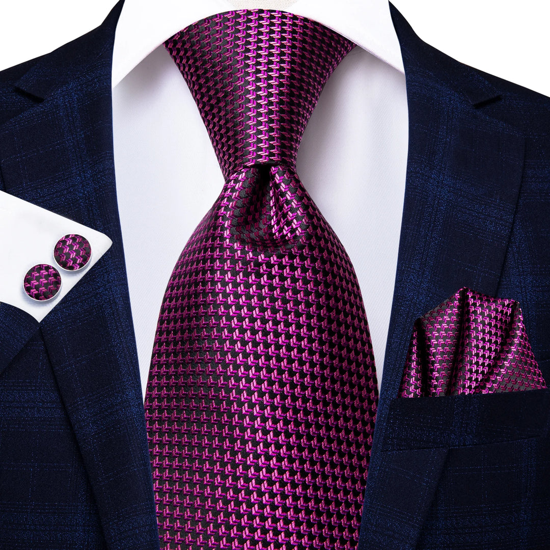 Hi-Tie 8.5cm Business Black Solid Paisley 100% Silk Men's Tie Neck Strip Ties for Men Formal Luxury Wedding Neckties Gravatas