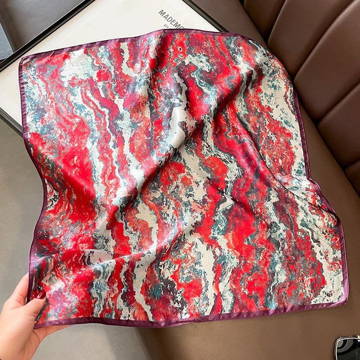 Mulberry Silk Square Scarf – Luxury Bandana & Headwrap for Women