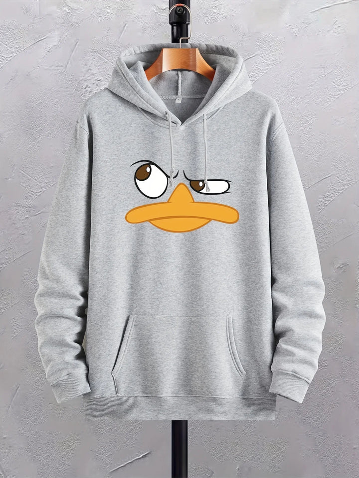 Cartoon Duck Graphic Hoodie