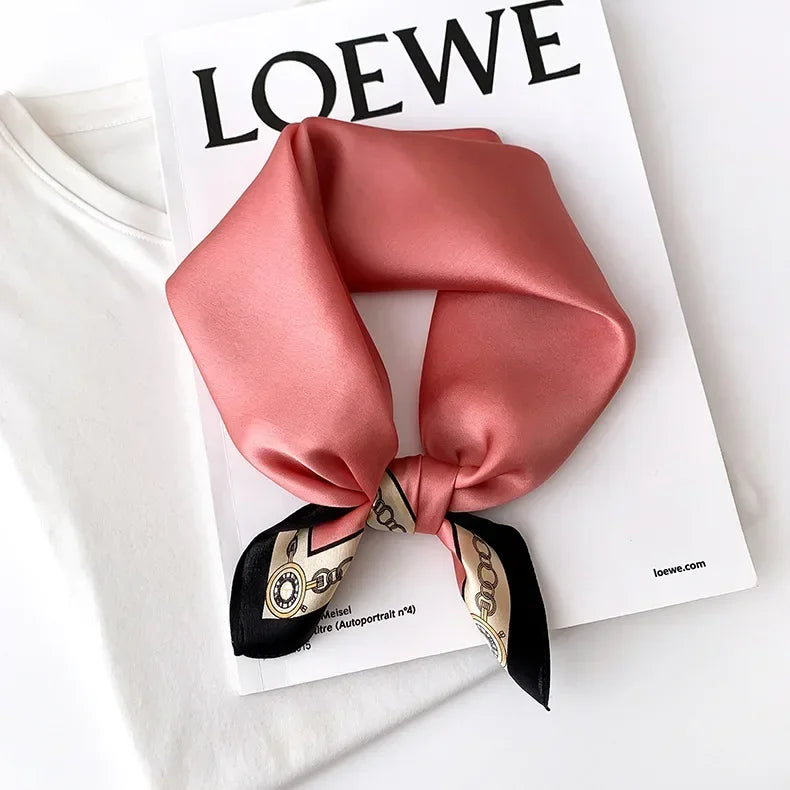 Mulberry Silk Square Scarf – Luxury Bandana & Headwrap for Women