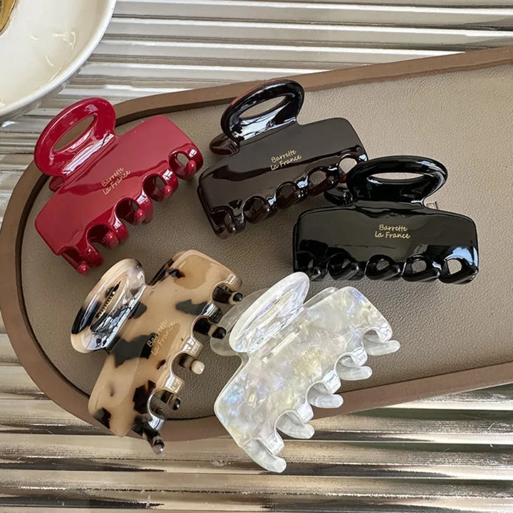 5.5cm long Acetate fiber hair clip, red hair clip, suitable for girls and women as a hair accessory, Korean new fashion style
