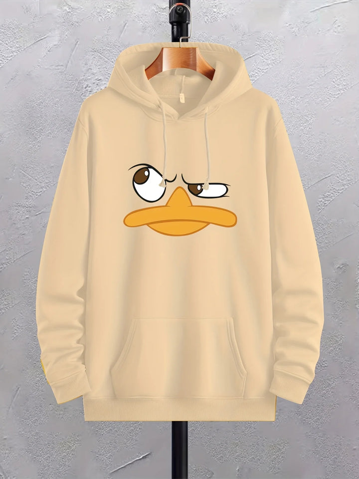 Cartoon Duck Graphic Hoodie