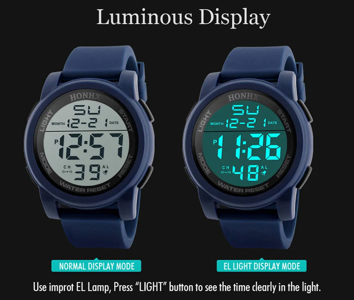 Digital Fusion Watch – Stylish 2024 Analog-LED Timepiece for All