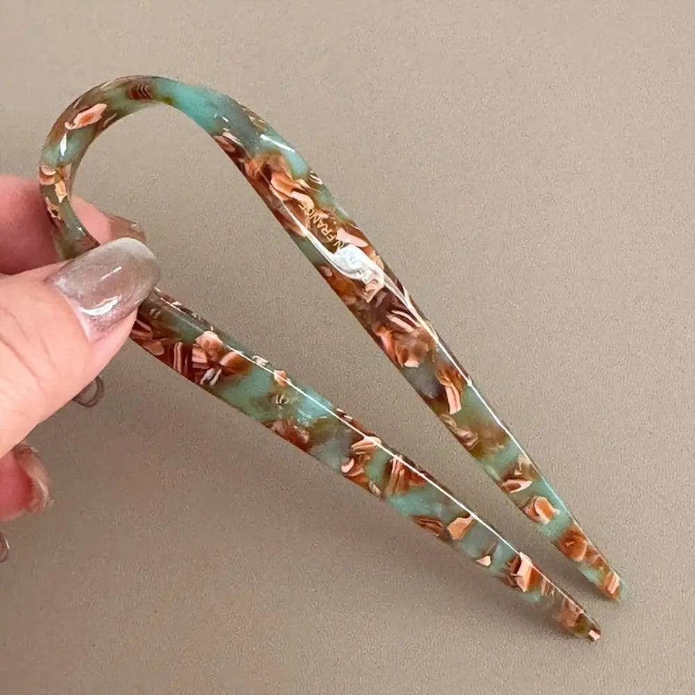 Hairstyle Tool Hair Accessories Hair Fork U-Shaped Headbands Hair Sticks Acetate Headwear Hairpin for Women/Girls