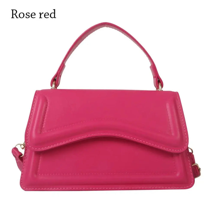 Women’s PU Leather Crossbody Bag – Solid Color Shoulder Tote & Messenger Purse