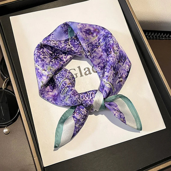 Mulberry Silk Square Scarf – Luxury Bandana & Headwrap for Women