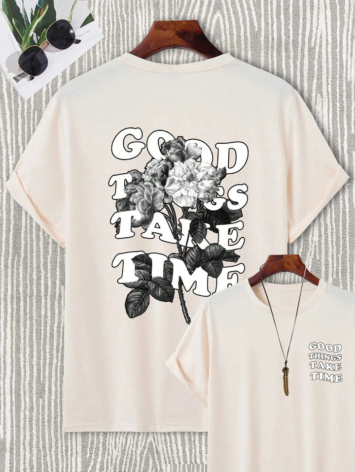 Good Things Take Time Unisex Cotton T-Shirt – Streetwear Classic Tee