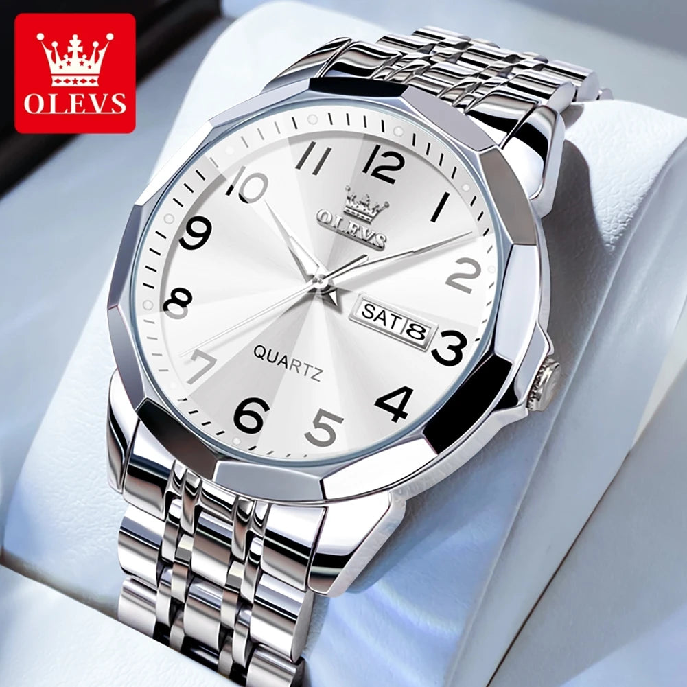 OLEVS™ – Luminous Waterproof Quartz Watch for Men