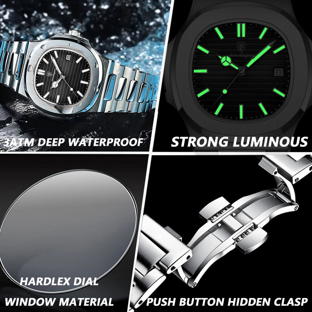 POEDAGAR Luxury Sports Watch for Men