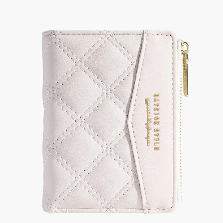 Fashion Embroidery Coin Purse Solid Color PU Short Wallet Zipper Card Bag Women