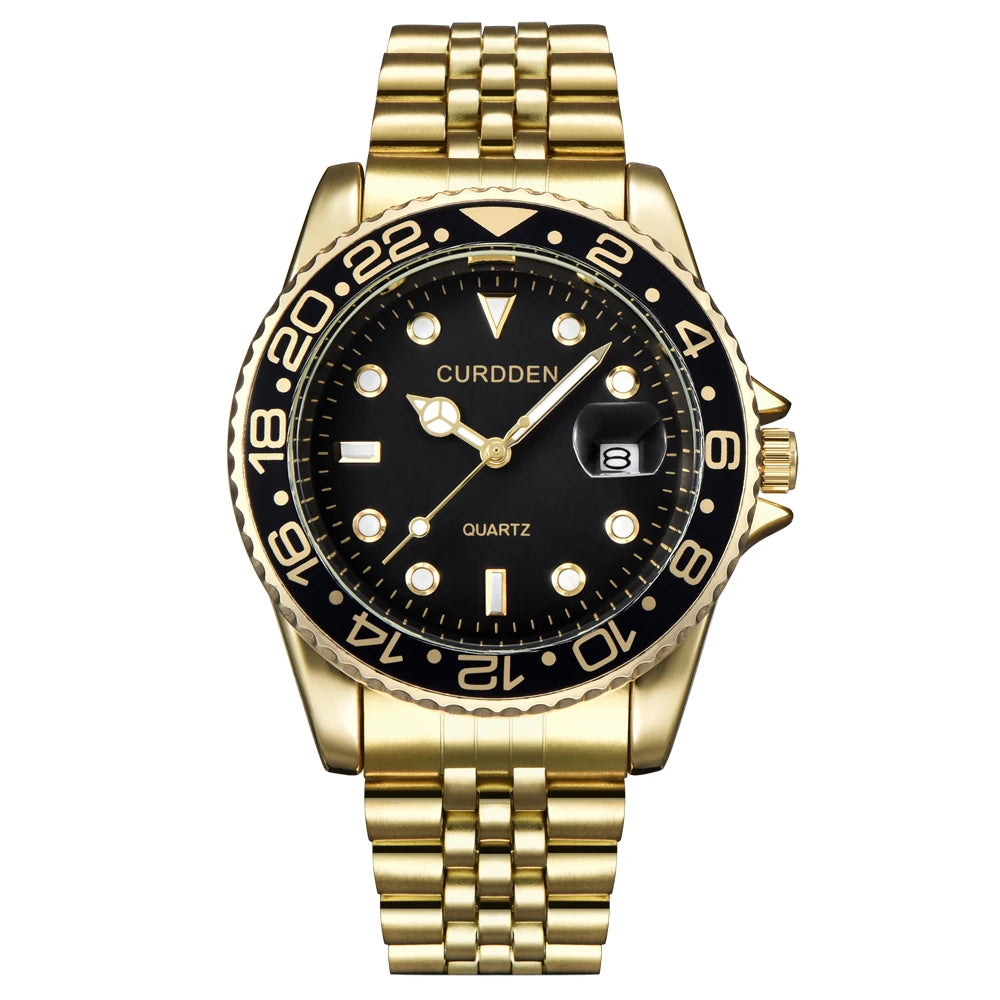 Stainless Steel Band Quartz Watch for Men
