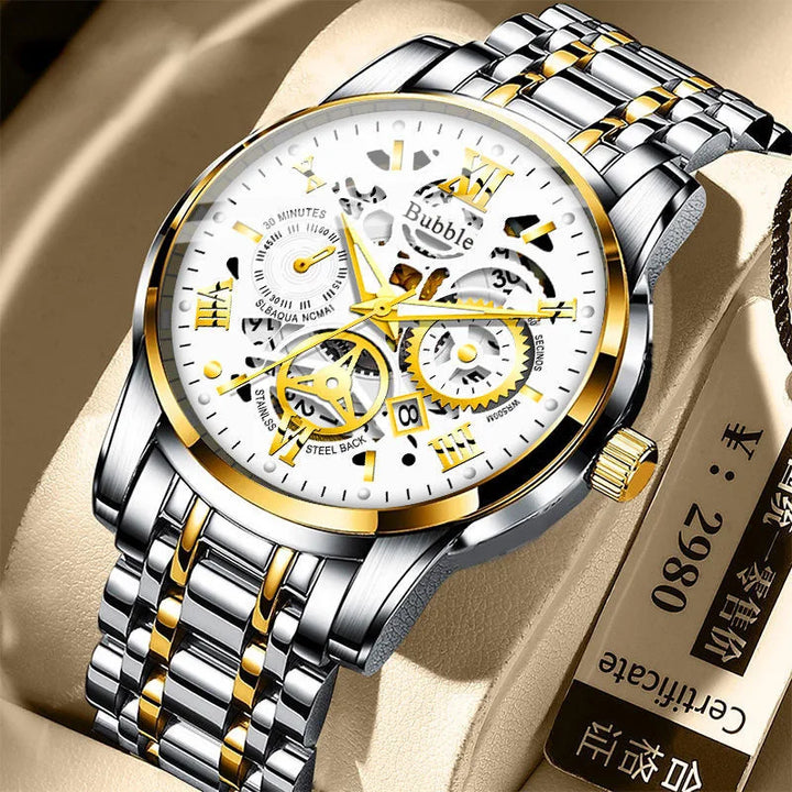 Men’s Roman Watch – UTHAI Light Luxury Waterproof Quartz Clock
