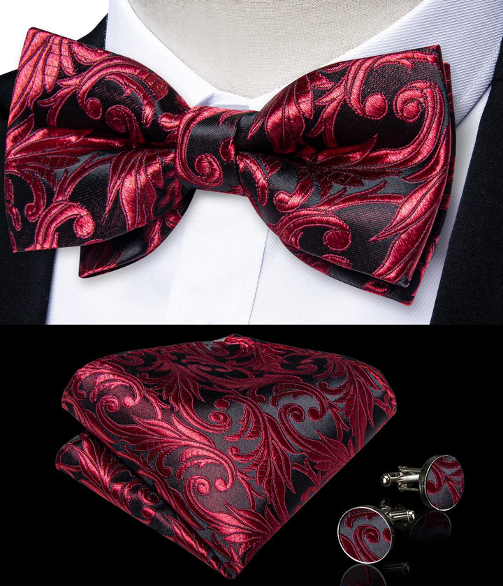 Men’s Pre-tied Bow Tie Set – Wedding & Groom Accessories