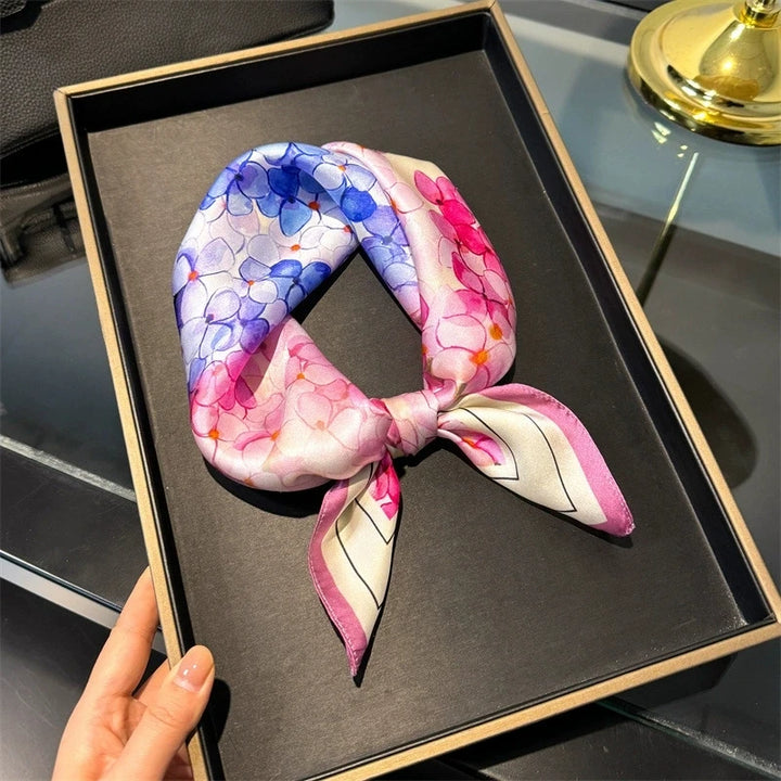 Mulberry Silk Square Scarf – Luxury Bandana & Headwrap for Women