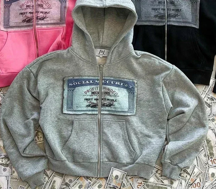 Y2K Retro Print Hoodie