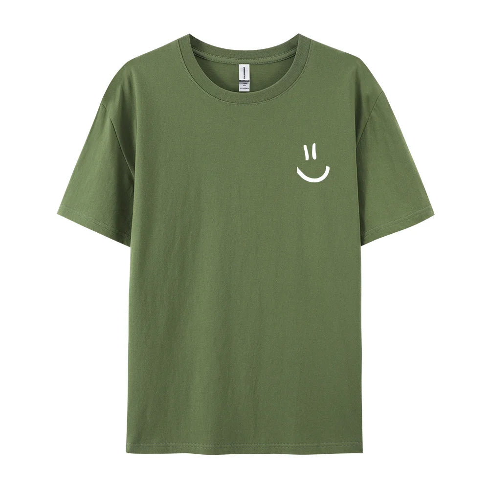 Minimalist Smile Tee – Street Style Summer Top