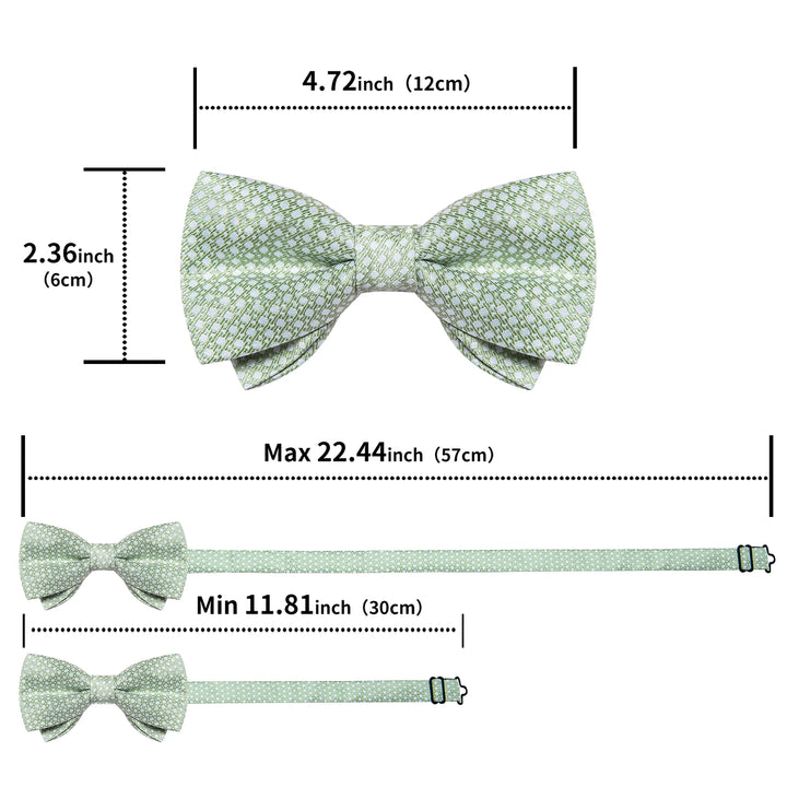 Men’s Pre-tied Bow Tie Set – Wedding & Groom Accessories