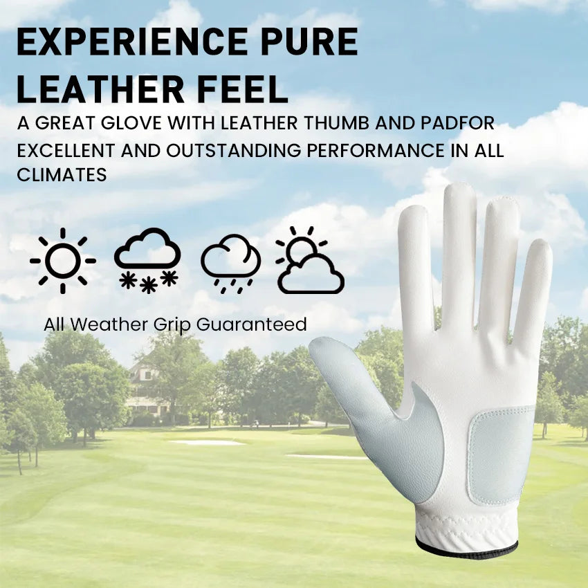 Golf Gloves Men 3pcs/6pcs All Weather Soft Breathable Left Hand Right Grip Drop Shipping